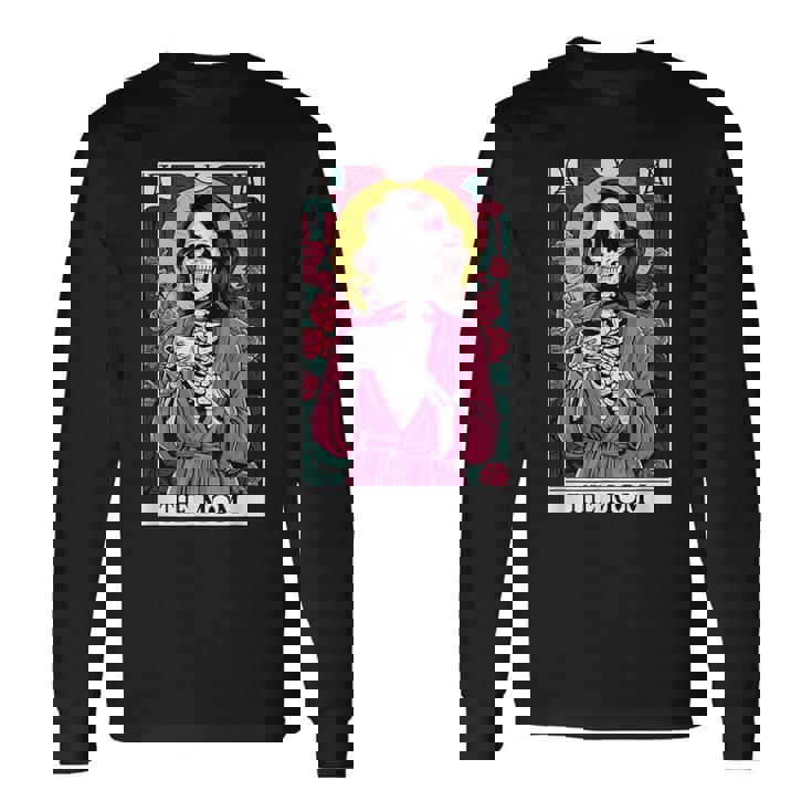 Tarjeta De Tarot Para Mamá Esqueleto Día De La Madre Calavera Camiseta de manga larga