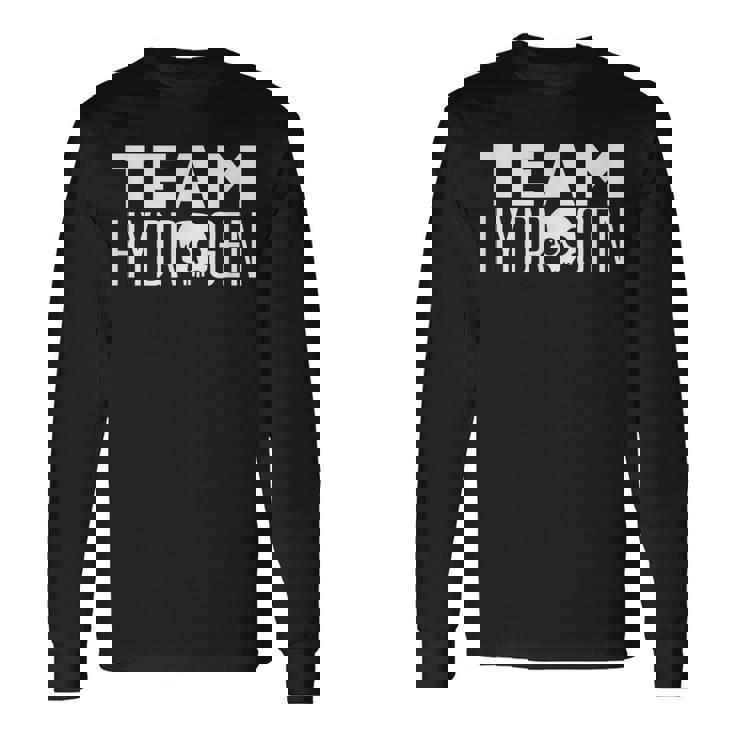 Team Hydrogenymbol H 燃料セル ハイブリッドカー クリーンエネルギー 長袖Tシャツ