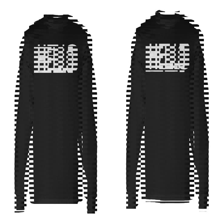 Thatays Hello シャツ こんにちはと言うデザイン 長袖Tシャツ