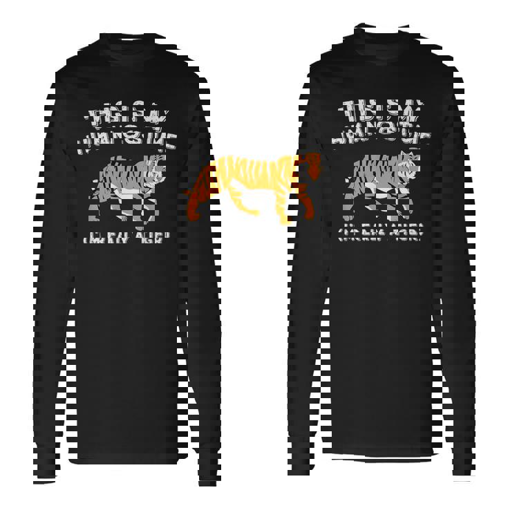 This Is My Human コスチューム I'm Really A Tiger かわいいタイガー 長袖Tシャツ