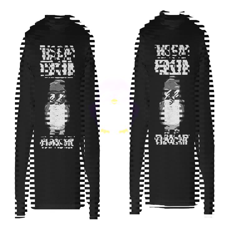 This Is My Penguin パジャマ シャツ キッズ ボーイズ ペンギン好き 長袖Tシャツ