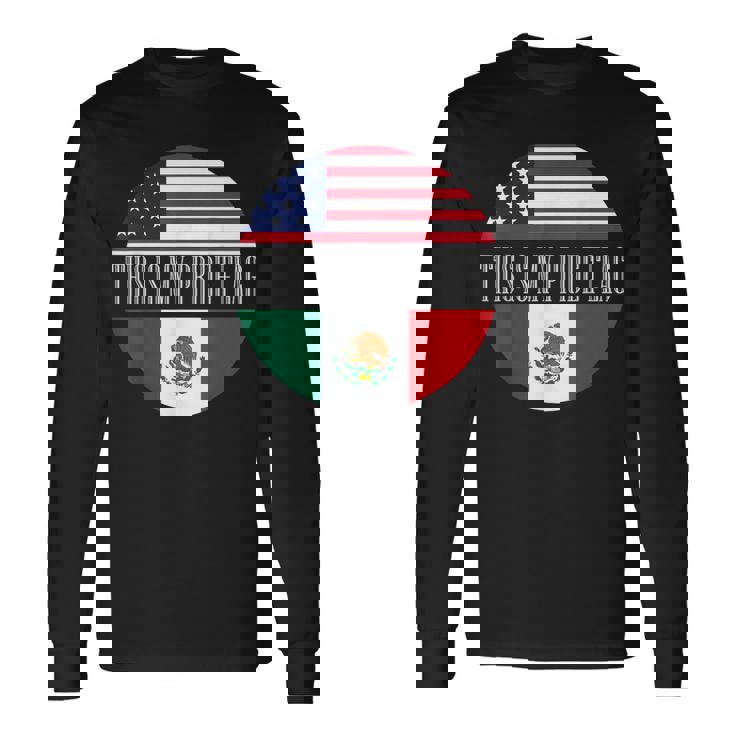 This Is My Pride フラッグ メキシカン アメリカン チカーノ チカーナ メンズ 長袖Tシャツ