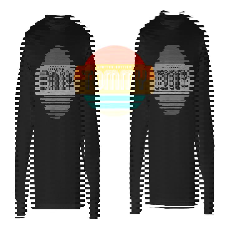 Tommy 名称 レトロ・ヴィンテージ・サンセット 限定版 長袖Tシャツ