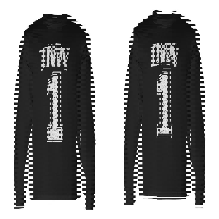 Tommyサポーター番号 1番の大ファン 長袖Tシャツ ギフトのアイデア