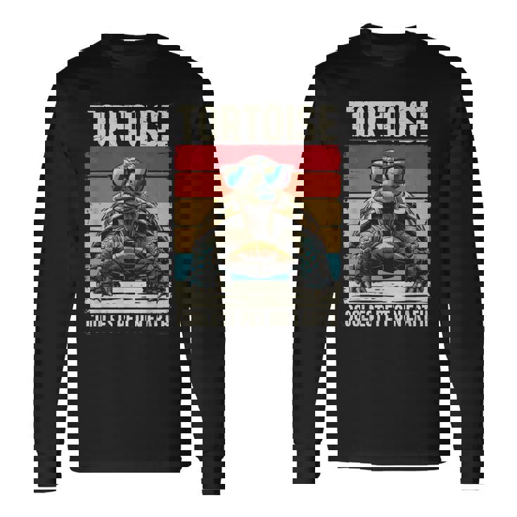 Tortoise 地球上で最もクールなペット、面白いカメ 長袖Tシャツ