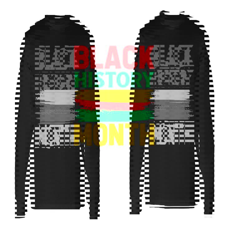 History Month ペイントブラシ ジューンティーンス ブラックヒストリー 長袖Tシャツ