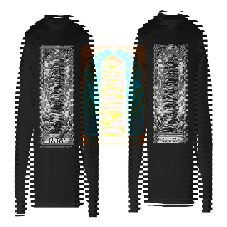 The Tower タロットカード バーガータワー ハンバーガー チーズバーガー 長袖Tシャツ