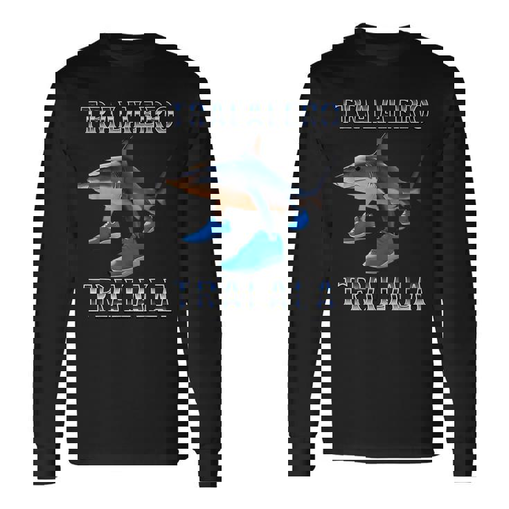 Tralalero Tralala イタリアンブレインレッドミーム 長袖Tシャツ