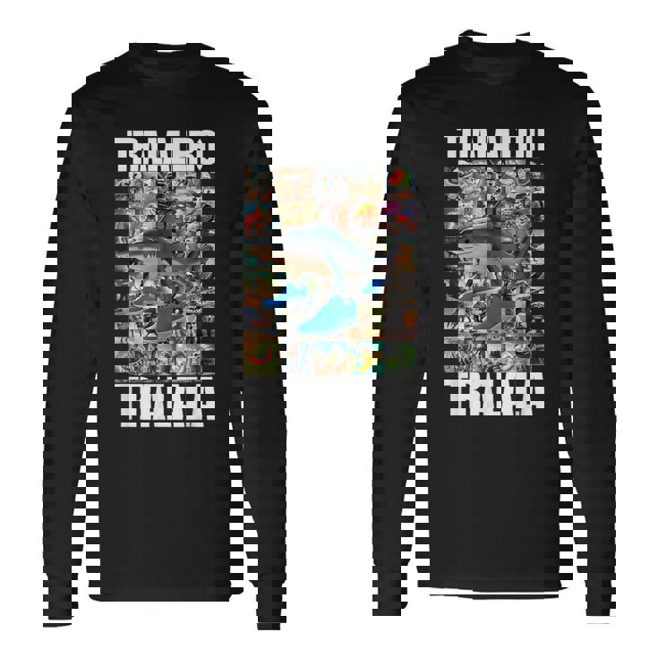 Tralalero Tralala イタリアンブレインロットミーム 長袖Tシャツ