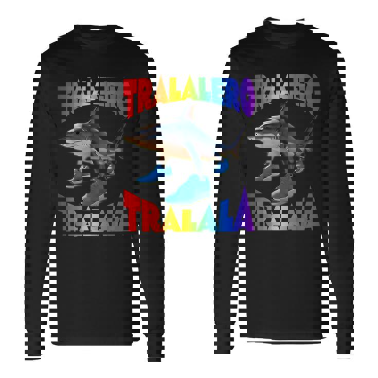 Tralalero Tralala イタリアンブレインロットミーム 長袖Tシャツ
