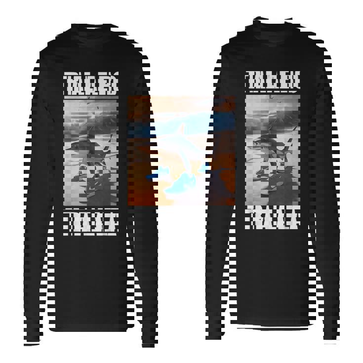 Tralalero Tralala Bootleg Brainrot イタリアン ブレイン ミーム 長袖Tシャツ