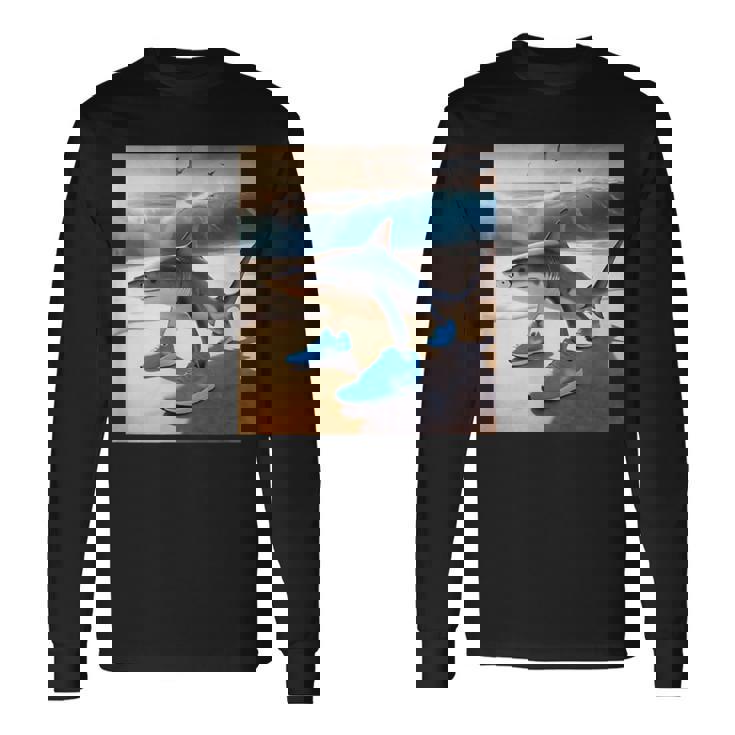 Tralalero Tralala ファニージェネレーションアルファシャークミーム 長袖Tシャツ