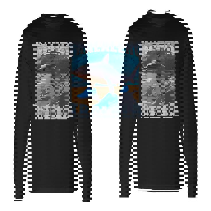 Tralalero Tralalahark Meme イタリアンブレインロットtシャツ 長袖Tシャツ