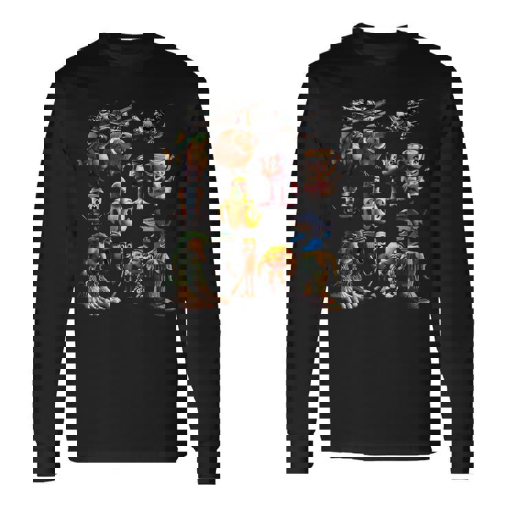 Tralalero トラララ ボンバルディーノ クロコディロ イタリアン ブレイン ミーム 長袖Tシャツ