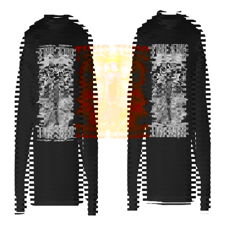 Tung Tung Tungahur イタリアのブレインロット、面白い野球バット 長袖Tシャツ