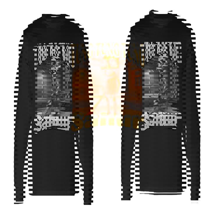 Tung Tungahur 面白いイタリアンブレインロットミームグラフィック 長袖Tシャツ