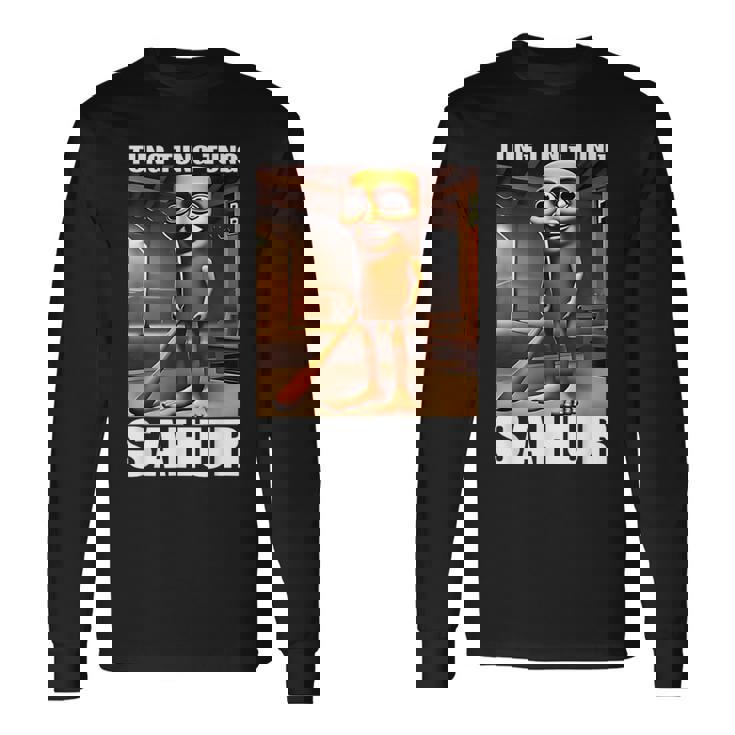 Tungahur イタリアンブレイン レッド ミーム 長袖Tシャツ