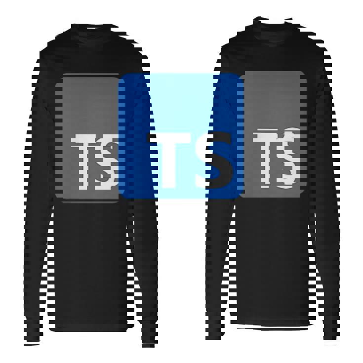 Typescript プログラミングロゴ Tsロゴ プログラマーへのギフトに 長袖Tシャツ