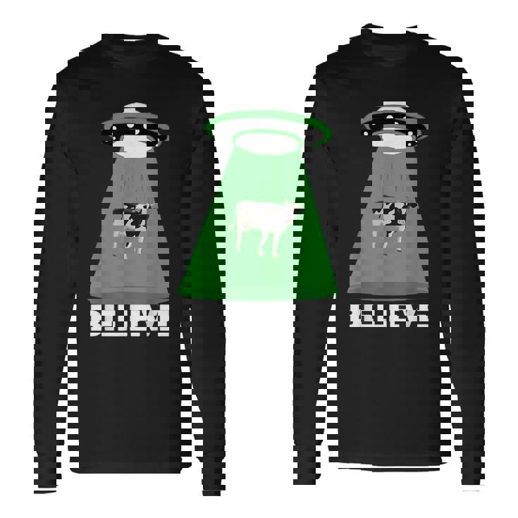Ufo Cow Abduction Ufo Alien Abduction 長袖Tシャツ