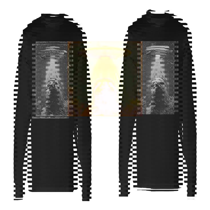 Ufo と面白いナマケモノのセルフィー、面白いナマケモノ 長袖Tシャツ