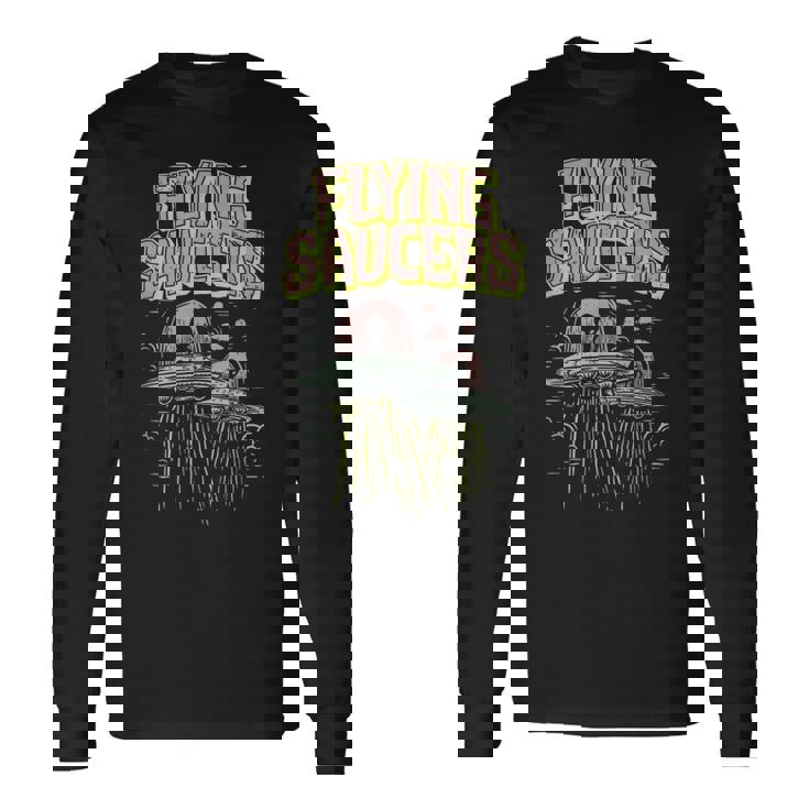 Ufo ロズウェルエイリアン空飛ぶ円盤おれは去りたい 長袖Tシャツ