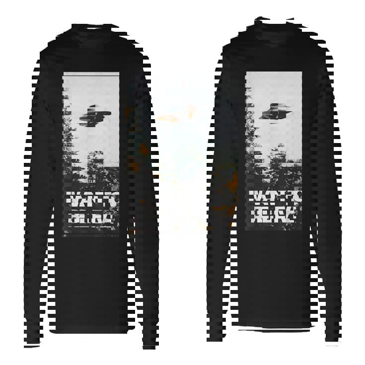 Ufoシャツ I Want To Believe Alien Ufotシャツ 長袖Tシャツ