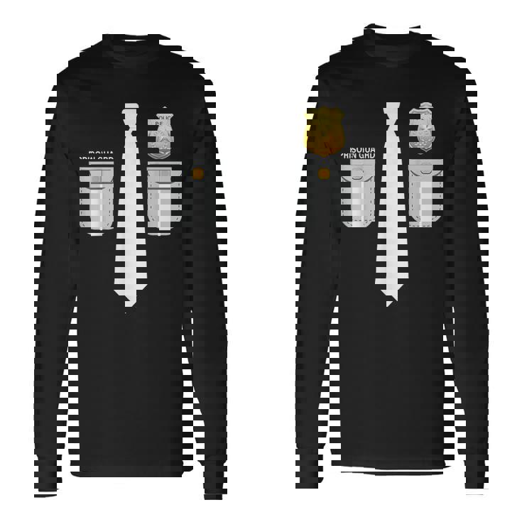 Usa 刑務所警備員コスチューム 矯正ガードユニフォーム 長袖Tシャツ ギフトのアイデア