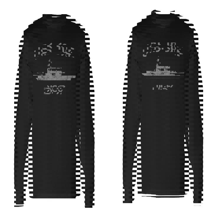 Uss Cole Ddg-67 De Perfil De Línea De Flotación Camiseta de manga larga