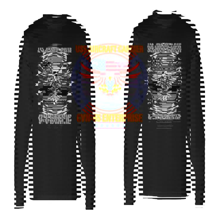 Uss Cvn-65 エンタープライズ、飛行機、航空 長袖Tシャツ
