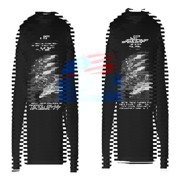 Uss インデペンデンス Cv 62 空母 退役軍人 アメリカ国旗 長袖Tシャツ