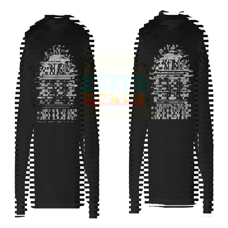 Vintage 1948 T For Retro 1948 Birthday 長袖Tシャツ