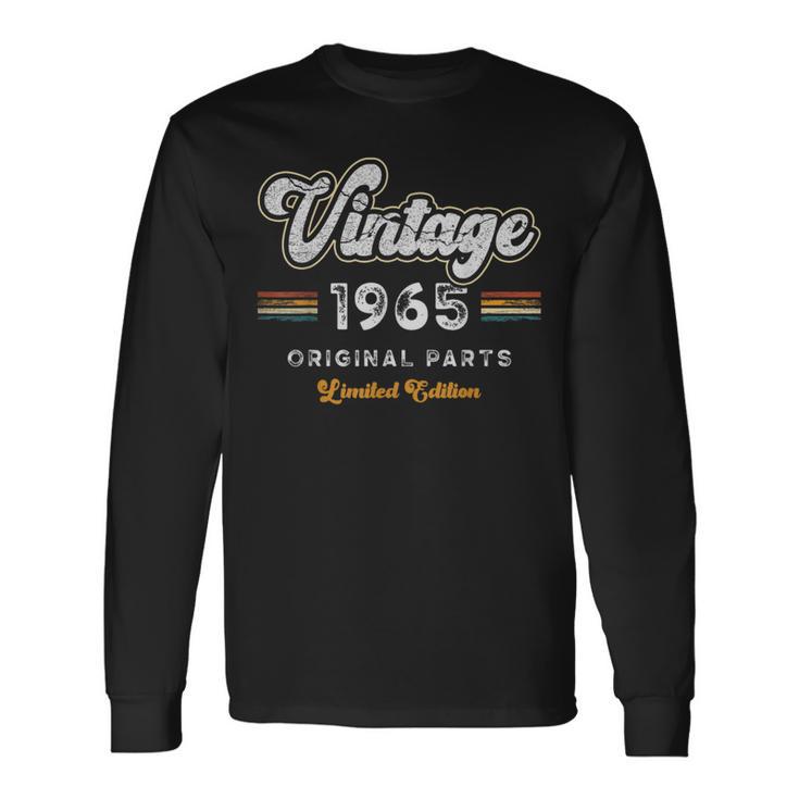 Vintage 1965 Piezas Originales 60 Cumpleaños Camiseta de manga larga