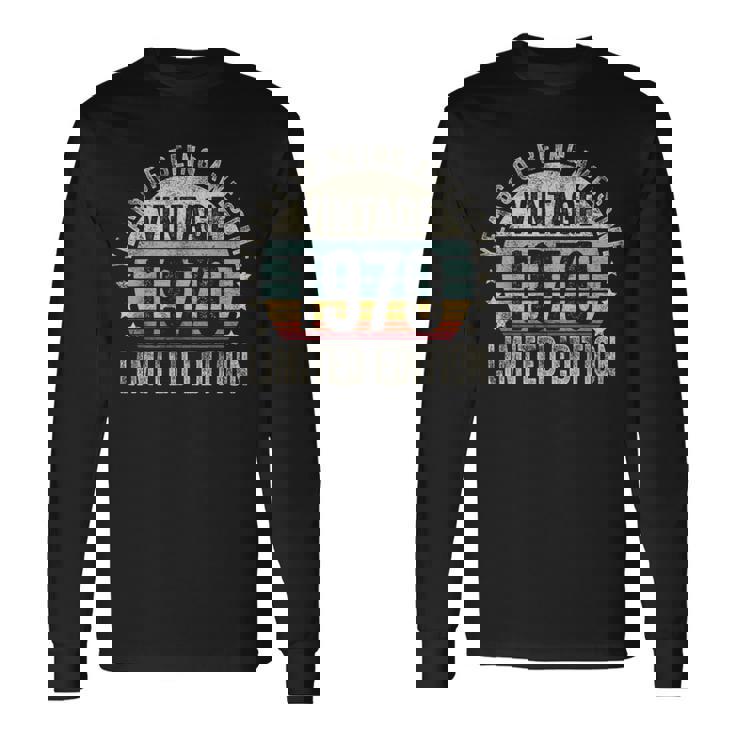 Vintage 1970 T For Retro 1970 Birthday 長袖Tシャツ