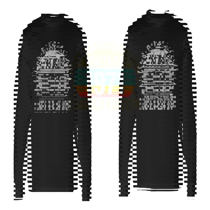 Vintage 1971 T For Retro 1971 Birthday 長袖Tシャツ