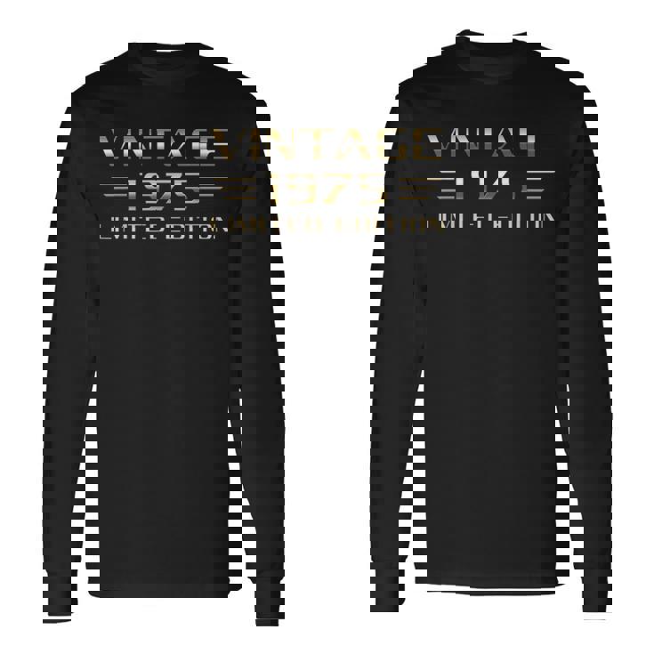 Vintage 1975 50歳の誕生日 クラシックカー 長袖Tシャツ