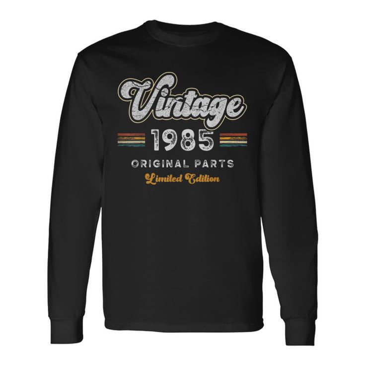 Vintage 1985 Piezas Originales 40 Cumpleaños Camiseta de manga larga