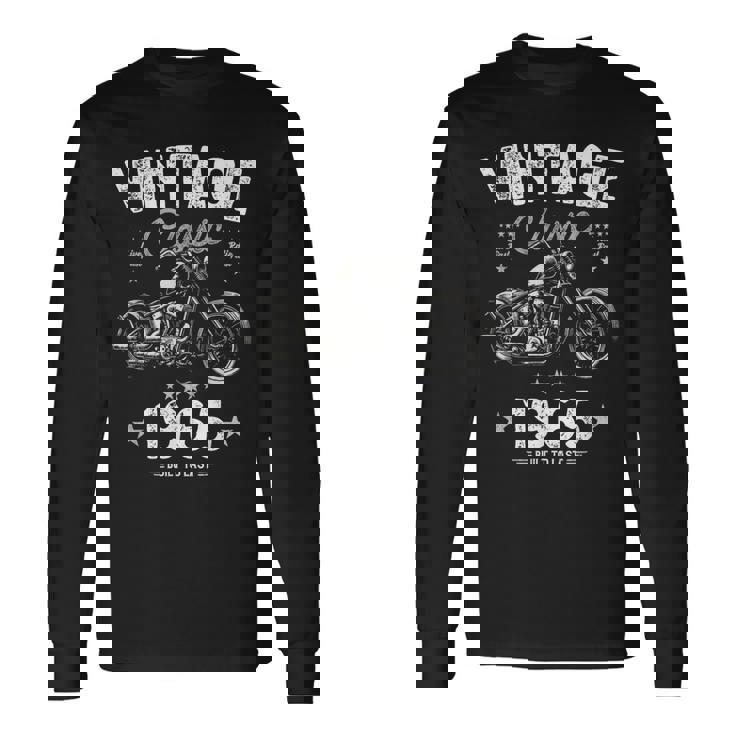 Vintage Born 1965 60Th Birthday クラシック レトロ バイク 長袖Tシャツ
