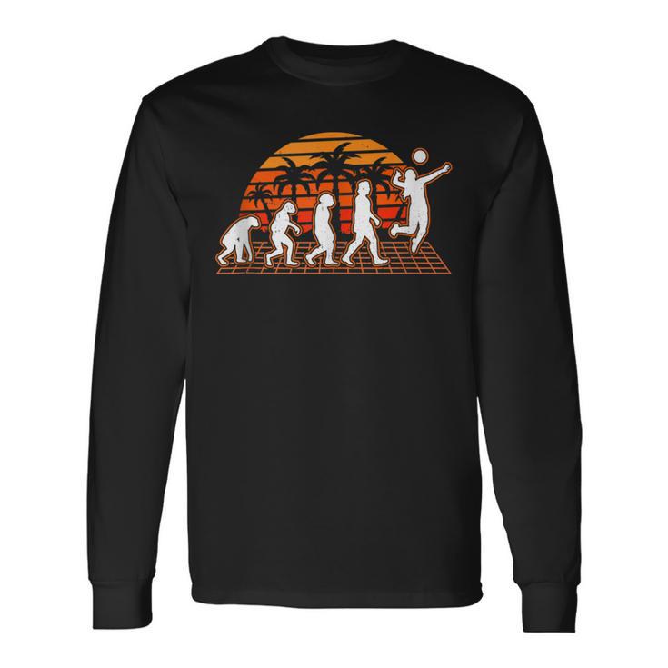 Vóleibol Evolución Retroolleyballoleibol De Playa In Mangas Camiseta de manga larga