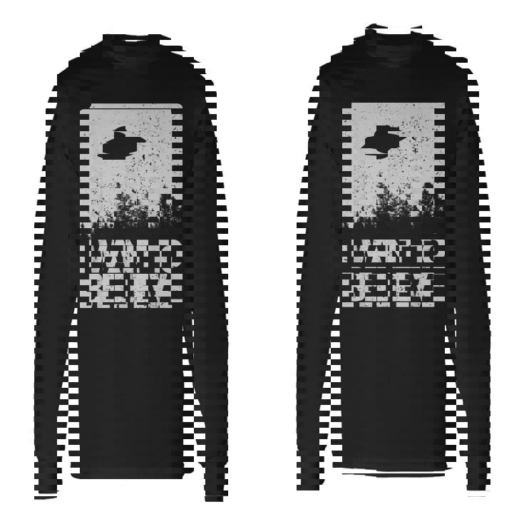 I Want To Believe I Aliens Ufo エリア 51 Roswell 長袖Tシャツ