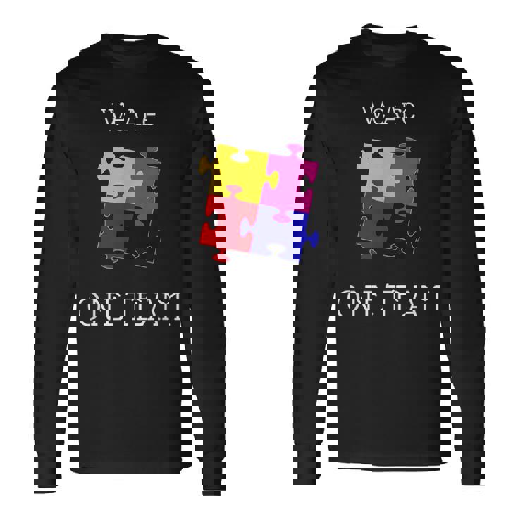 We Are One Team ジグソーパズル付き 長袖Tシャツ