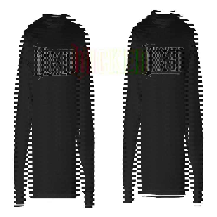 Wicked Pink And Green ロゴ 長袖Tシャツ