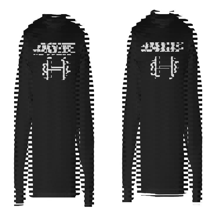 Wod ライフ クロストレーニング ボックス ウェイトリフティング フィットネス 楽しい 長袖Tシャツ