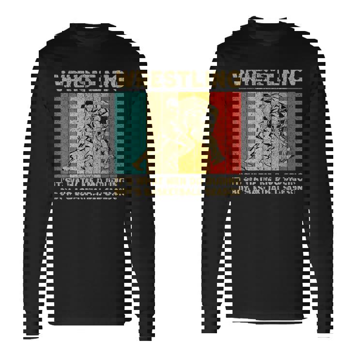 Wrestling It's What Do ビンテージレスリングレスラー 長袖Tシャツ