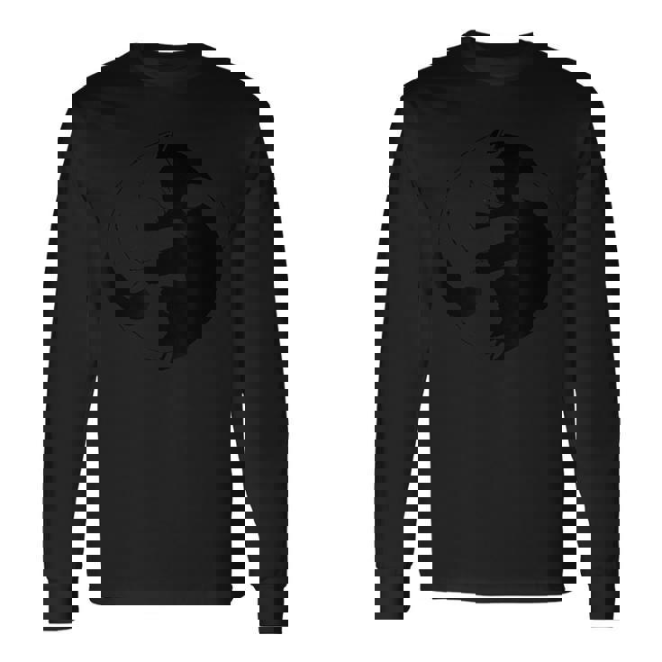 Ying Yang Cat Ying Yang Cat Japanese 長袖Tシャツ