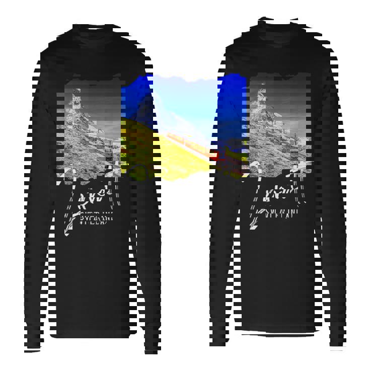 Zermatt お土産 マッターホルン ツェルマット 長袖Tシャツ