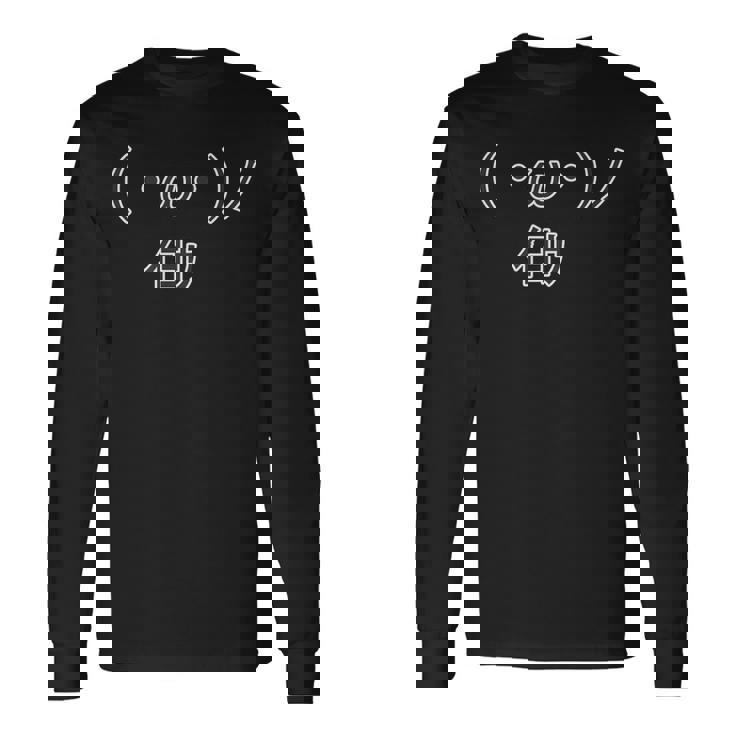 °W° 『イヨウ』 顔文字【変なtシャツ屋さん】面白 ポップ デザイン 長袖Tシャツ