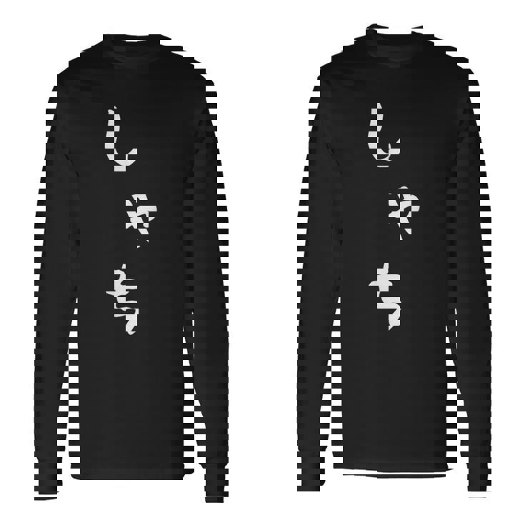 【しゃち】シャチ かわいい ひらがな 文字 日本のお土産 ウケ狙い 贈り物 ギフト 面白い おもしろ 長袖Tシャツ