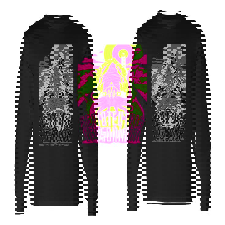 【アオリイカ】 海釣り イカ釣り ユニークイラスト アウトドア 【Sepioteuthis Lessoniana】 長袖Tシャツ ギフトのアイデア