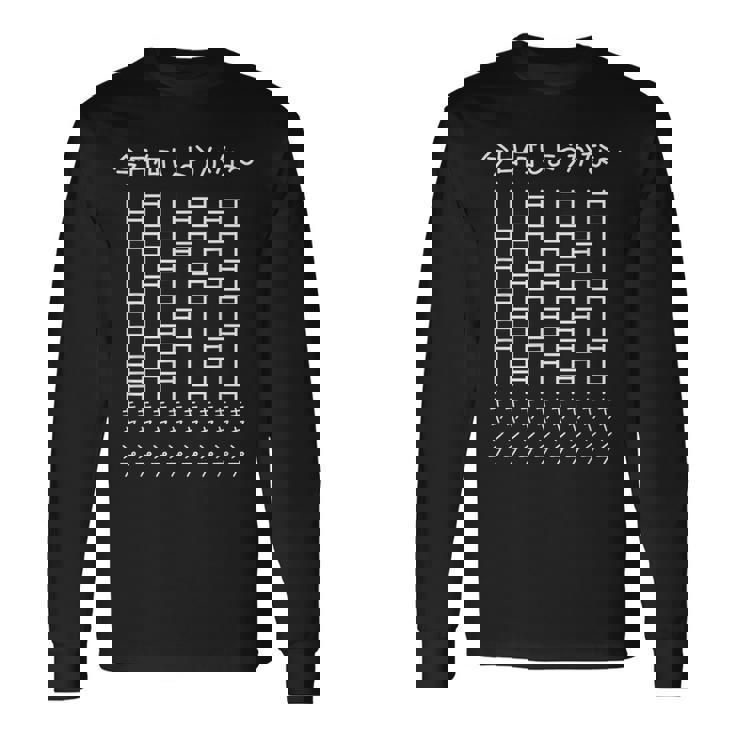 【今日何しようかな キャンプ】あみだくじ 遊び心 おもしろ 面白い ユーモア ギャグ ネタ ウケ狙い 笑える 変な 長袖Tシャツ