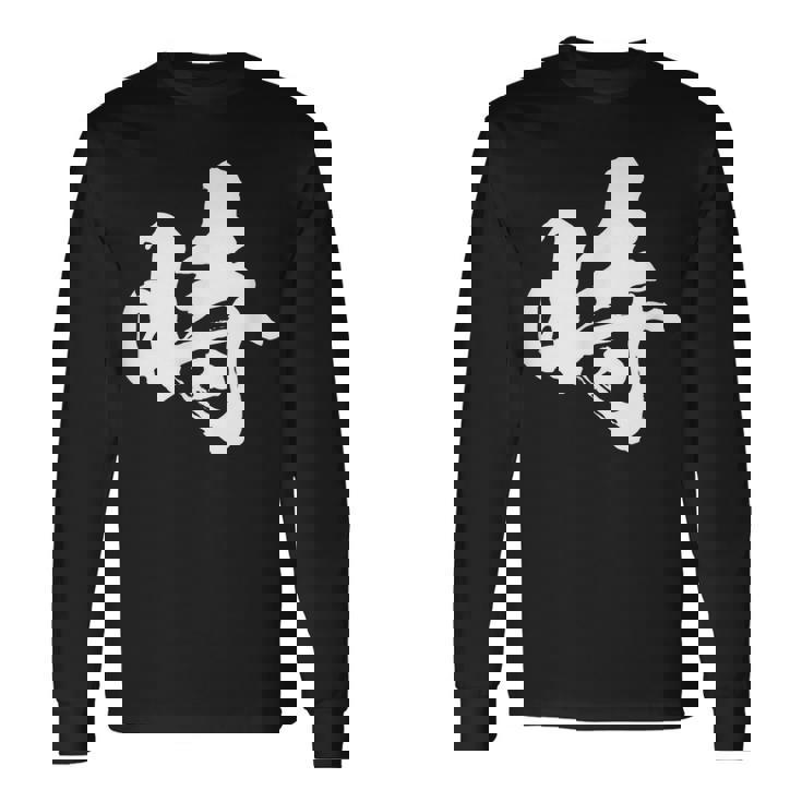 【時】一文字 文字入り 漢字 おもしろ 面白い 日本語 毛筆 書道 筆文字 言葉 和柄 日本 かっこいい お土産 文字 長袖Tシャツ ギフトのアイデア